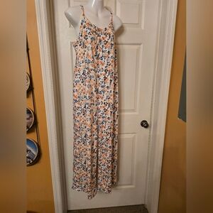 Floral Jumpsuit in Cream and Blue